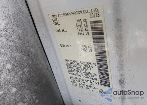 2018 Nissan Maxima 3.5 Sl from USA, damaged, VIN 1N4AA6AP9JC406753